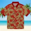 San Francisco 49ers Hawaiian Shirt - Customized Botanical Print Gold Aloha Shirt