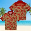 San Francisco 49ers Hawaiian Shirt - Customized Botanical Print Gold Aloha Shirt