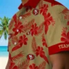 San Francisco 49ers Hawaiian Shirt - Customized Botanical Print Gold Aloha Shirt