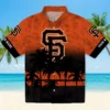 San Francisco Giants Hawaiian Shirt - Customized Sunset Pattern Orange Black Aloha Shirt