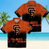 San Francisco Giants Hawaiian Shirt - Customized Sunset Pattern Orange Black Aloha Shirt