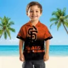 San Francisco Giants Hawaiian Shirt - Customized Sunset Pattern Orange Black Aloha Shirt