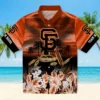 San Francisco Giants Hawaiian Shirt - Customized Tropical Canoe Orange Aloha Shirt
