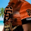 San Francisco Giants Hawaiian Shirt - Customized Tropical Canoe Orange Aloha Shirt