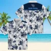 Tennessee Titans Hawaiian Shirt - Customized Botanical Theme Navy White Aloha Shirt