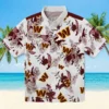 Washington Commanders Hawaiian Shirt - Customized Botanical Theme Burgundy White Aloha Shirt