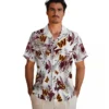 Washington Commanders Hawaiian Shirt - Customized Botanical Theme Burgundy White Aloha Shirt