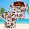 Washington Commanders Hawaiian Shirt - Customized Botanical Theme Burgundy White Aloha Shirt