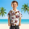 Washington Commanders Hawaiian Shirt - Customized Botanical Theme Burgundy White Aloha Shirt