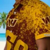 Washington Commanders Hawaiian Shirt - Customized Star Stripes Burgundy Aloha Shirt