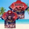 Washington Nationals Hawaiian Shirt - Customized Tropical Canoe Red Aloha Shirt