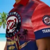 Washington Nationals Hawaiian Shirt - Customized Tropical Canoe Red Aloha Shirt