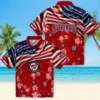 Washington Nationals Hawaiian Shirt - Customized Us Flag Hibiscus Red Aloha Shirt