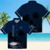 Dallas Cowboys Hawaiian Shirt - Personalized Baseball Floral Beach Sunset Blue Black Aloha Shirt