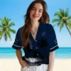 Dallas Cowboys Hawaiian Shirt - Personalized Baseball Floral Beach Sunset Blue Black Aloha Shirt