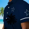 Dallas Cowboys Hawaiian Shirt - Personalized Baseball Floral Beach Sunset Blue Black Aloha Shirt