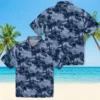 Dallas Cowboys Hawaiian Shirt - Personalized Baseball Floral Coastal Palms Blue Aloha Shirt