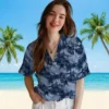 Dallas Cowboys Hawaiian Shirt - Personalized Baseball Floral Coastal Palms Blue Aloha Shirt