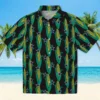 Dallas Cowboys Hawaiian Shirt - Personalized Baseball Floral Corn Motifs Black Green Aloha Shirt