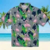 Dallas Cowboys Hawaiian Shirt - Personalized Baseball Floral Flamingo Foliage Blue Green Aloha Shirt