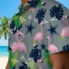 Dallas Cowboys Hawaiian Shirt - Personalized Baseball Floral Flamingo Foliage Blue Green Aloha Shirt