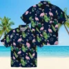 Dallas Cowboys Hawaiian Shirt - Personalized Baseball Floral Flamingo Leaf Motif Blue Aloha Shirt