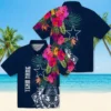 Dallas Cowboys Hawaiian Shirt - Personalized Baseball Floral Polynesian Blue Aloha Shirt