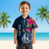 Dallas Cowboys Hawaiian Shirt - Personalized Baseball Floral Polynesian Blue Aloha Shirt