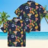 Dallas Cowboys Hawaiian Shirt - Personalized Baseball Floral Hibiscus And Fruit Navy Blue Aloha Shirt