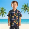 Dallas Cowboys Hawaiian Shirt - Personalized Baseball Floral Hibiscus And Fruit Navy Blue Aloha Shirt