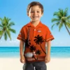 Denver Broncos Hawaiian Shirt - Personalized Baseball Floral Beach Sunset Orange Black Aloha Shirt