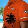 Denver Broncos Hawaiian Shirt - Personalized Baseball Floral Beach Sunset Orange Black Aloha Shirt