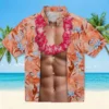 Denver Broncos Hawaiian Shirt - Personalized Baseball Floral Chest Illusion Orange Aloha Shirt