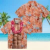 Denver Broncos Hawaiian Shirt - Personalized Baseball Floral Chest Illusion Orange Aloha Shirt