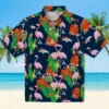 Denver Broncos Hawaiian Shirt - Personalized Baseball Floral Flamingo Foliage Orange Green Aloha Shirt