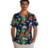 Denver Broncos Hawaiian Shirt - Personalized Baseball Floral Flamingo Foliage Orange Green Aloha Shirt