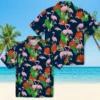 Denver Broncos Hawaiian Shirt - Personalized Baseball Floral Flamingo Foliage Orange Green Aloha Shirt