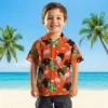 Denver Broncos Hawaiian Shirt - Personalized Baseball Floral Flamingo Leaf Motif Orange Aloha Shirt