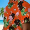 Denver Broncos Hawaiian Shirt - Personalized Baseball Floral Flamingo Leaf Motif Orange Aloha Shirt