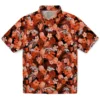 Denver Broncos Hawaiian Shirt - Personalized Baseball Floral Pineapple Orange Aloha Shirt