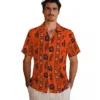 Denver Broncos Hawaiian Shirt - Personalized Baseball Floral Framed Floral Orange Aloha Shirt