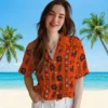 Denver Broncos Hawaiian Shirt - Personalized Baseball Floral Framed Floral Orange Aloha Shirt