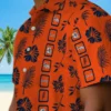 Denver Broncos Hawaiian Shirt - Personalized Baseball Floral Framed Floral Orange Aloha Shirt