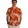 Denver Broncos Hawaiian Shirt - Personalized Baseball Floral Hibiscus Clusters Orange Aloha Shirt