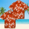 Denver Broncos Hawaiian Shirt - Personalized Baseball Floral Hibiscus Clusters Orange Aloha Shirt