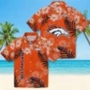 Denver Broncos Hawaiian Shirt - Personalized Baseball Floral Hibiscus Print Orange Aloha Shirt