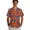 Denver Broncos Hawaiian Shirt - Personalized Baseball Floral Leafy Palms Orange Aloha Shirt