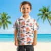 Denver Broncos Hawaiian Shirt - Personalized Baseball Floral Palm Island Print Orange White Aloha Shirt