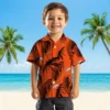 Denver Broncos Hawaiian Shirt - Personalized Baseball Floral Palm Leaf Orange Aloha Shirt