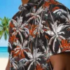 Denver Broncos Hawaiian Shirt - Personalized Baseball Floral Palm Pattern Orange Black Aloha Shirt